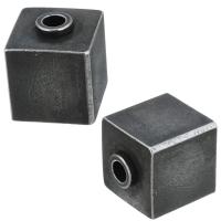 aço inoxidável grânulos, miçangas, escurecer, 8x10x8mm, Buraco:Aprox 2mm, 10PCs/Lot, vendido por Lot