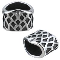Stainless Steel Large Hole Bead, blacken, 13x10x8mm, Hole:Approx 10x5mm, 10PCs/Lot, Sold By Lot