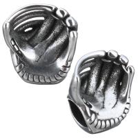 Stainless Steel European Beads, Chair, without troll & blacken, 11x13x8mm, Hole:Approx 4.5mm, 10PCs/Lot, Sold By Lot