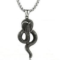Stainless Steel Sweater Chain Necklace Titanium Steel Snake polished Unisex & box chain & blacken Sold Per Approx 24 Inch Strand