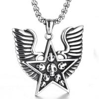 Stainless Steel Pendants, Titanium Steel, Wing Shape, polished, blacken, 44x39.5mm, Sold By PC