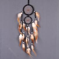Fashion Dream Catcher, Plastic, with Feather & Nylon Cord & Acrylic, Tassel, more colors for choice, 500-550mm, Sold By PC