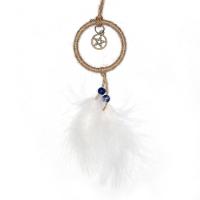 Fashion Dream Catcher Plastic with Linen & Feather & Glass Seed Beads Tassel Sold By PC