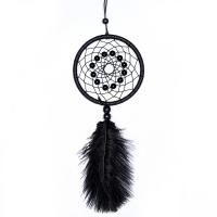 Fashion Dream Catcher Plastic with Feather & Nylon Cord & Wood Tassel Sold By PC