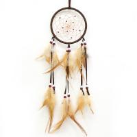 Fashion Dream Catcher Plastic with Feather & Nylon Cord & Wood Tassel 500-550mm Sold By PC