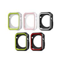Silicone Watch Crash-proof Frame, for apple watch & Unisex & different size for choice & two tone, more colors for choice, Sold By PC