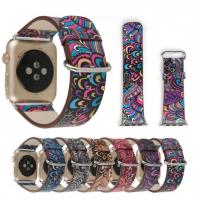 Watch Bands, Leather, with Stainless Steel, for apple watch & Unisex & different size for choice & different designs for choice, Length:Approx 9 Inch, Sold By PC