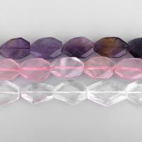 Mixed Gemstone Beads, different materials for choice & faceted, 29-40x22-31x7-9mm, Hole:Approx 2mm, Approx 12-13PCs/Strand, Sold Per Approx 15-15.7 Inch Strand