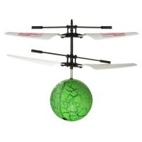 Plastic Flying Ball Drone Helicopter, Round, green, 160x120mm, Sold By PC
