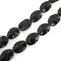 Crna Obsidian perle, Opsidijan, 25x18x6mm, Rupa:Približno 1.5mm, Približno 16računala/Strand, Prodano Per Približno 16 inčni Strand