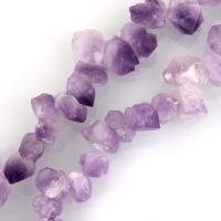 Natural Amethyst Beads, 10-32x14-25x9-18mm, Hole:Approx 1mm, Approx 42PCs/Strand, Sold Per Approx 15.5 Inch Strand
