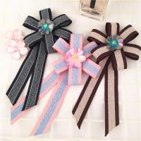 Grosgrain Ribbon Brooch with Plastic Sequin & Zinc Alloy plated for woman nickel lead & cadmium free  25mm Sold By PC