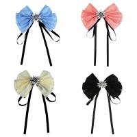 Chiffon Brooch with Zinc Alloy plated for woman & with rhinestone nickel lead & cadmium free 110mm Sold By PC