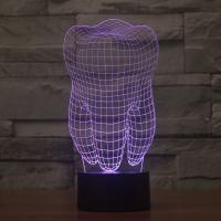 Nacht LED-Licht neben 3D-Lampe, ABS Kunststoff, mit Acryl, Zahn, mit USB-Schnittstelle & automatisch die Farbe wechseln & verschiedene Stile für Wahl, 113x87x225mm, verkauft von setzen