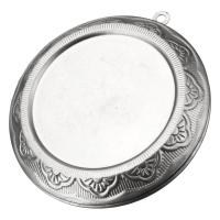 Stainless Steel Locket Pendant Setting, Flat Round, original color, 45x48x10mm, Hole:Approx 2mm, Inner Diameter:Approx 31, 30x30mm, 10PCs/Lot, Sold By Lot