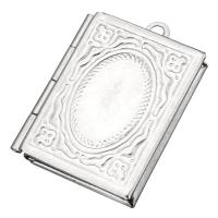 Stainless Steel Locket Pendant, Rectangle, original color, 19x26x5mm, Hole:Approx 2mm, Inner Diameter:Approx 10x15mm, 10PCs/Lot, Sold By Lot