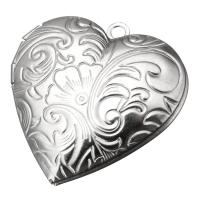 Stainless Steel Locket Pendant, Heart, original color, 29x29x7mm, Hole:Approx 2mm, Inner Diameter:Approx 22x16mm, 10PCs/Lot, Sold By Lot