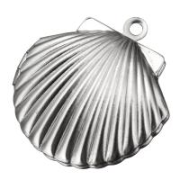 Stainless Steel Locket Pendant, Shell, original color, 23x23x9mm, Hole:Approx 2mm, Inner Diameter:Approx 15x14mm, 10PCs/Lot, Sold By Lot