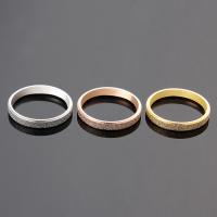 Titantium Steel δάχτυλο του δακτυλίου, Titanium Steel, επιχρυσωμένο, γυαλιστερό & διαφορετικό μέγεθος για την επιλογή & για τη γυναίκα, περισσότερα χρώματα για την επιλογή, 3mm, Sold Με PC