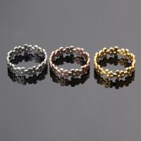Titantium Steel finger ring, Titan Stål, plated, polerad & olika storlek för val & för kvinna & ihålig, fler färger för val, 5.5mm, Säljs av PC
