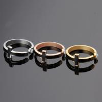 Titanstahl Open -Finger-Ring, plattiert, Einstellbar & für Frau & Epoxy Aufkleber & mit Strass, keine, 7mm, Größe:6, verkauft von PC