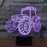 Night Led Light Beside 3D Lamp , ABS Plastic, with Acrylic, Tractor, with USB interface & change color automaticly & different styles for choice & different designs for choice, Sold By Set
