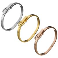 Stainless Steel Bangle, Belt Buckle, plated, for woman, more colors for choice, 13mm, Inner Diameter:Approx 58x46mm, Sold By PC