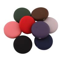Acryl Kraal, Rond plat, met rubber beklede, gemengde kleuren, 27x27.50x8.50mm, Gat:Ca 2mm, Ca 102pC's/Bag, Verkocht door Bag