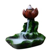 Backflow Incense Burner Resin Lotus Leaf nickel lead & cadmium free Sold By PC