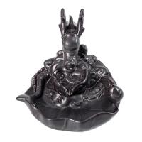 Backflow Incense Burner, Porcelain, Dragon, 160x150mm, Sold By PC