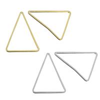 Mässing smycken Connector, Triangle, plated, olika storlek för val & 1/1 slinga, fler färger för val, 300PC/Lot, Säljs av Lot