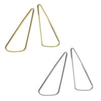 Messing Schmuck Verbinder, Dreieck, plattiert, 1/1-Schleife, keine, 15x37x1mm, 300PCs/Menge, verkauft von Menge