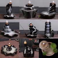 Backflow Incense Burner, Porcelain, different size for choice & different styles for choice, 70x12mm-43x140mm, Sold By PC