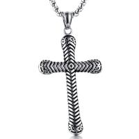 Titanium Steel Pendants Cross plated Approx 6mm Sold By PC