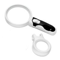 ABS Plastic Magnifier with Glass Double Layer & with LED light white Sold By PC