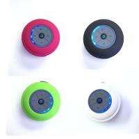 Bluetooth-højttaler, Plastic, Flad Rund, stemmeprompt & TF-kort tilgængeligt & radiofunktion & med USB-interface & vandtæt, flere farver til valg, 88x35x88mm, Solgt af PC