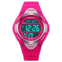 SKmei®  Children Watch, Silicone, with plastic dial & Stainless Steel, plated, 50M waterproof & for children & adjustable & LED, more colors for choice, 31x37x15mm, Length:Approx 9 Inch, Sold By PC