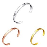 Stainless Steel Bangle plated Unisex Inner Approx 62mm Sold By PC