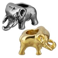 Edelstahl European Perlen, Elephant, plattiert, ohne troll, keine, 14.50x10x9mm, Bohrung:ca. 5mm, 10PCs/Tasche, verkauft von Tasche
