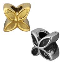 Edelstahl European Perlen, Schmetterling, plattiert, ohne troll, keine, 11.50x11x9mm, Bohrung:ca. 5mm, 10PCs/Tasche, verkauft von Tasche