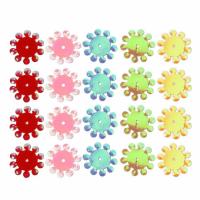 Plastic Sequin Flower mixed colors 16mm Approx Sold By Bag
