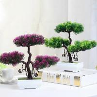 Plastic Bonsai Ornament, more colors for choice, 265x150x235mm, Sold By PC