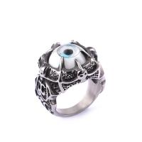 Titanium ocel Prst prsten, s Pryskyřice, různé velikosti pro výběr & pro muže & černat, 5mm, Prodáno By PC