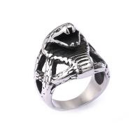 Titanium Steel Δάχτυλο του δακτυλίου, Φίδι, διαφορετικό μέγεθος για την επιλογή & για τον άνθρωπο & λερώνω, 4mm, Sold Με PC