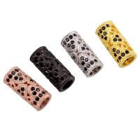 Perles cubes en laiton zircon Micro Pave, pilier, Placage, pavé de micro zircon, plus de couleurs à choisir, protéger l'environnement, sans nickel, plomb et cadmium, 6x13.50x6mm, Trou:Environ 3x3mm, Vendu par PC