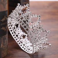 Zinc Alloy Tiaras Crown plated for bridal & with rhinestone lead & cadmium free 60mm Sold By PC