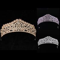 Zinc Alloy Tiaras Crown plated for bridal & with rhinestone lead & cadmium free 45mm Sold By PC