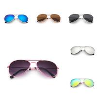 mode solbriller, Metal Alloy, med Akryl, forgyldt, bryde bevis & for børn, flere farver til valg, 130x120x45mm, Solgt af PC