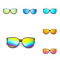 Fashion zonnebril, PC Plastic, met Acryl, voor vrouw, meer kleuren voor de keuze, 145x142x55mm, Verkocht door PC