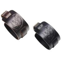 Leather Bracelet zinc alloy pin buckle silver color plated Unisex & adjustable 40mm Sold Per Approx 11.5 Inch Strand